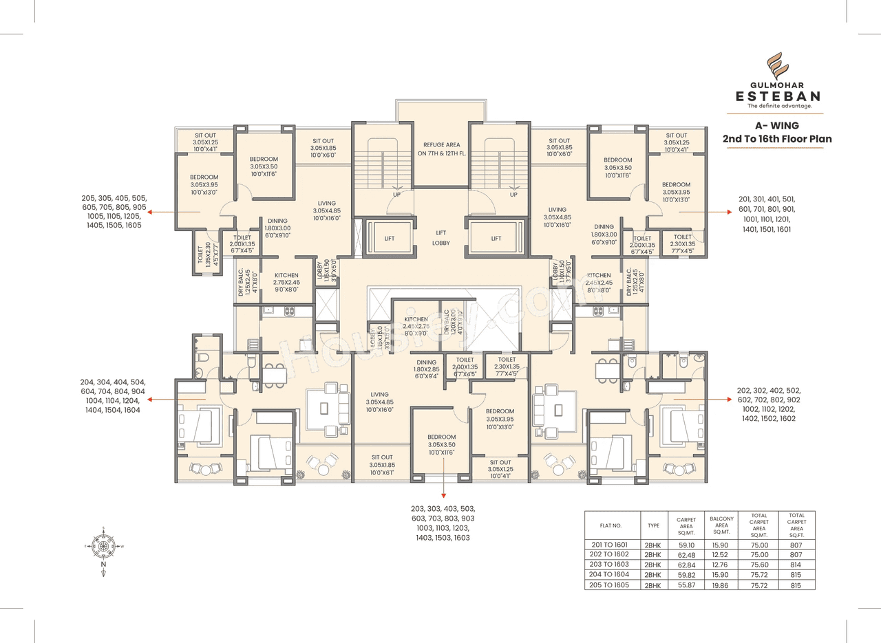 Gulmohar Esteban Floor plan 1