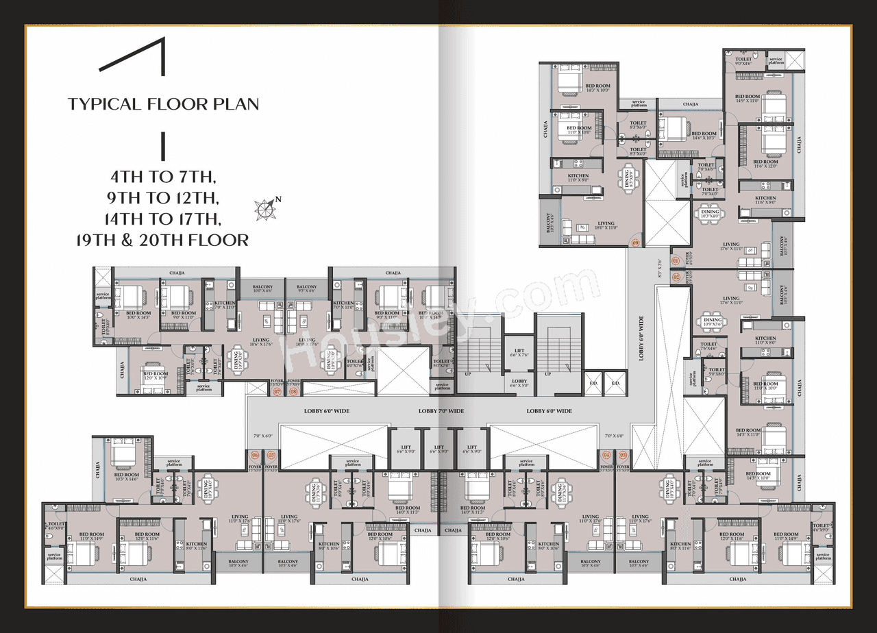 Hitech Crystal Corner Floor plan 1
