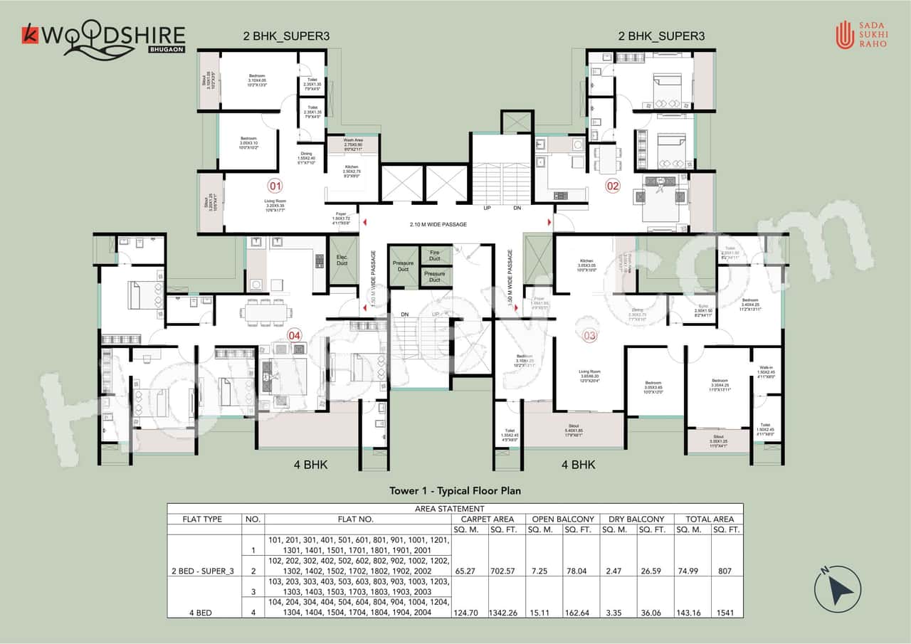 Kohinoor Woodshire Floor plan 2