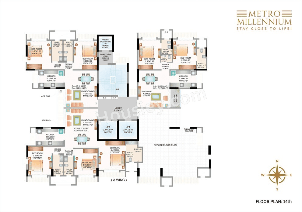 Metro Millenium Floor plan 3