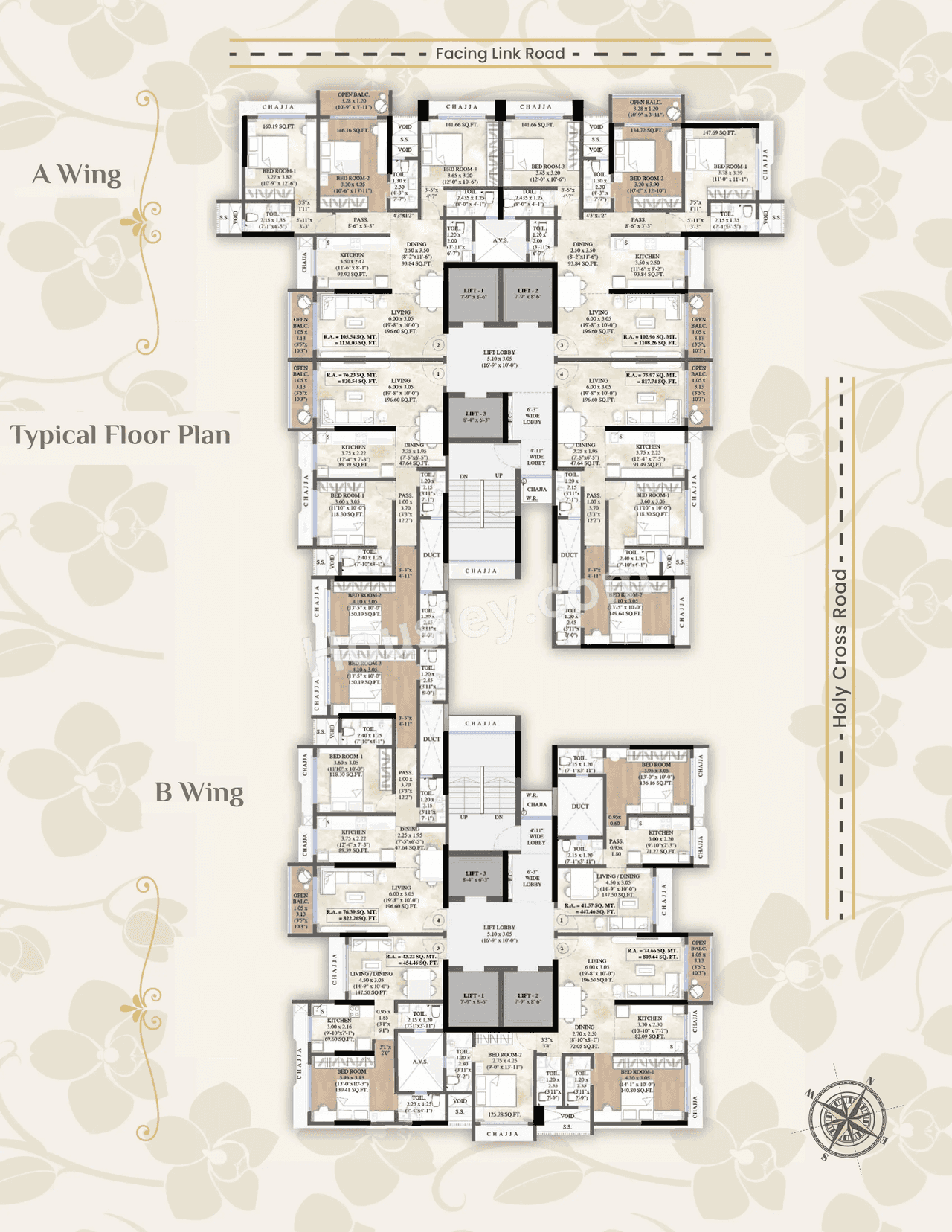 MG White Orchid Residency Floor plan 1
