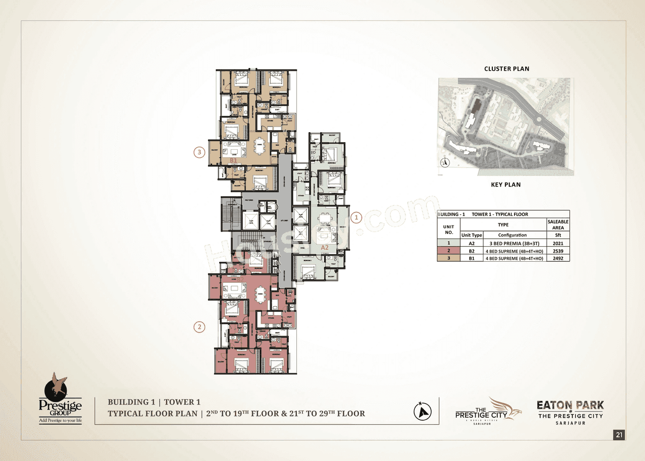 Prestige Eaton Park Floor plan 1