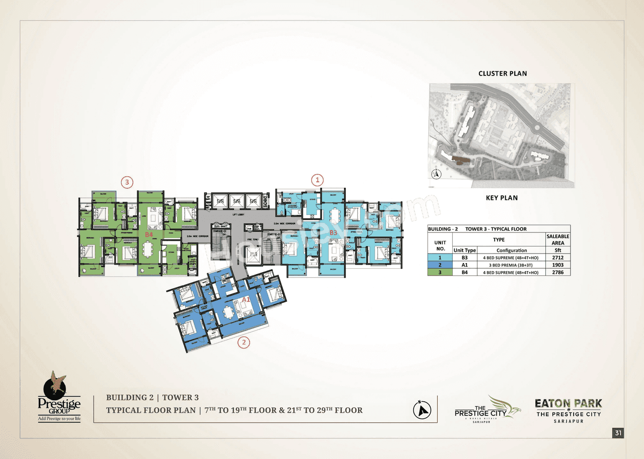 Prestige Eaton Park Floor plan 3