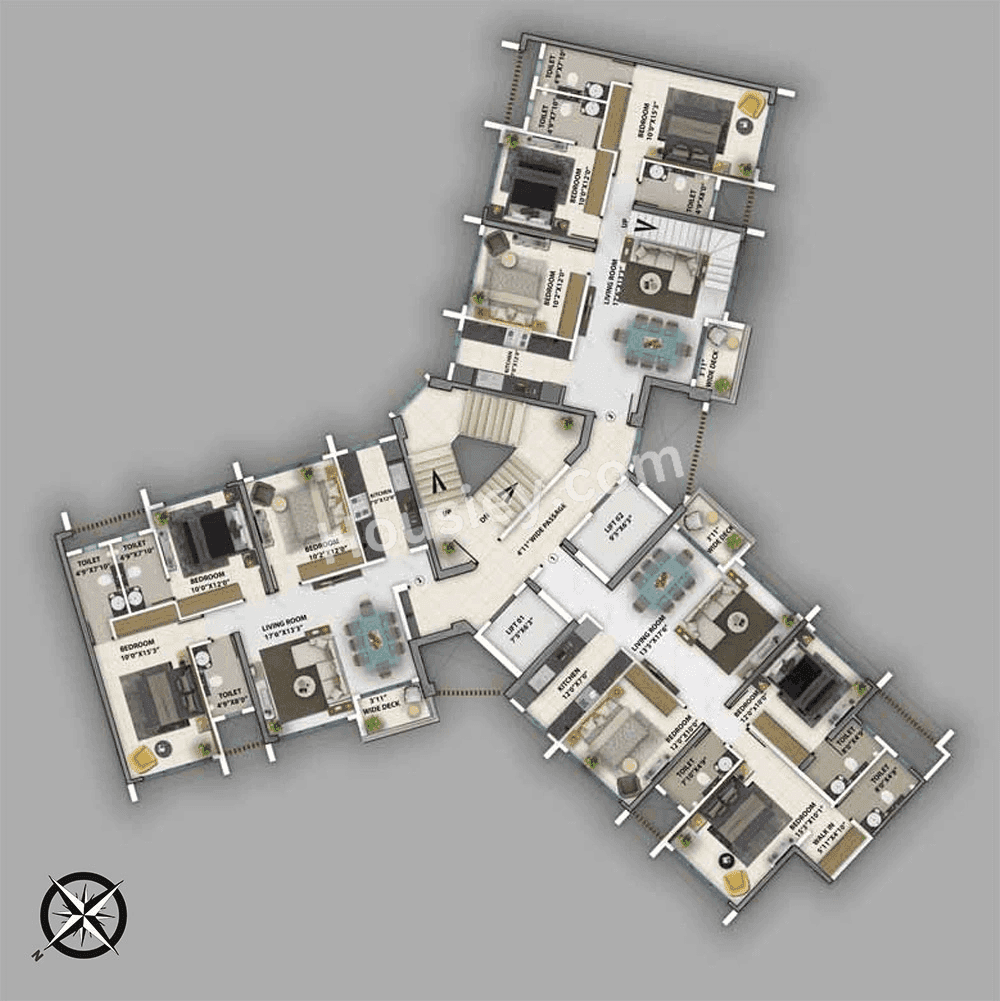 Purva Clermont Floor plan 1