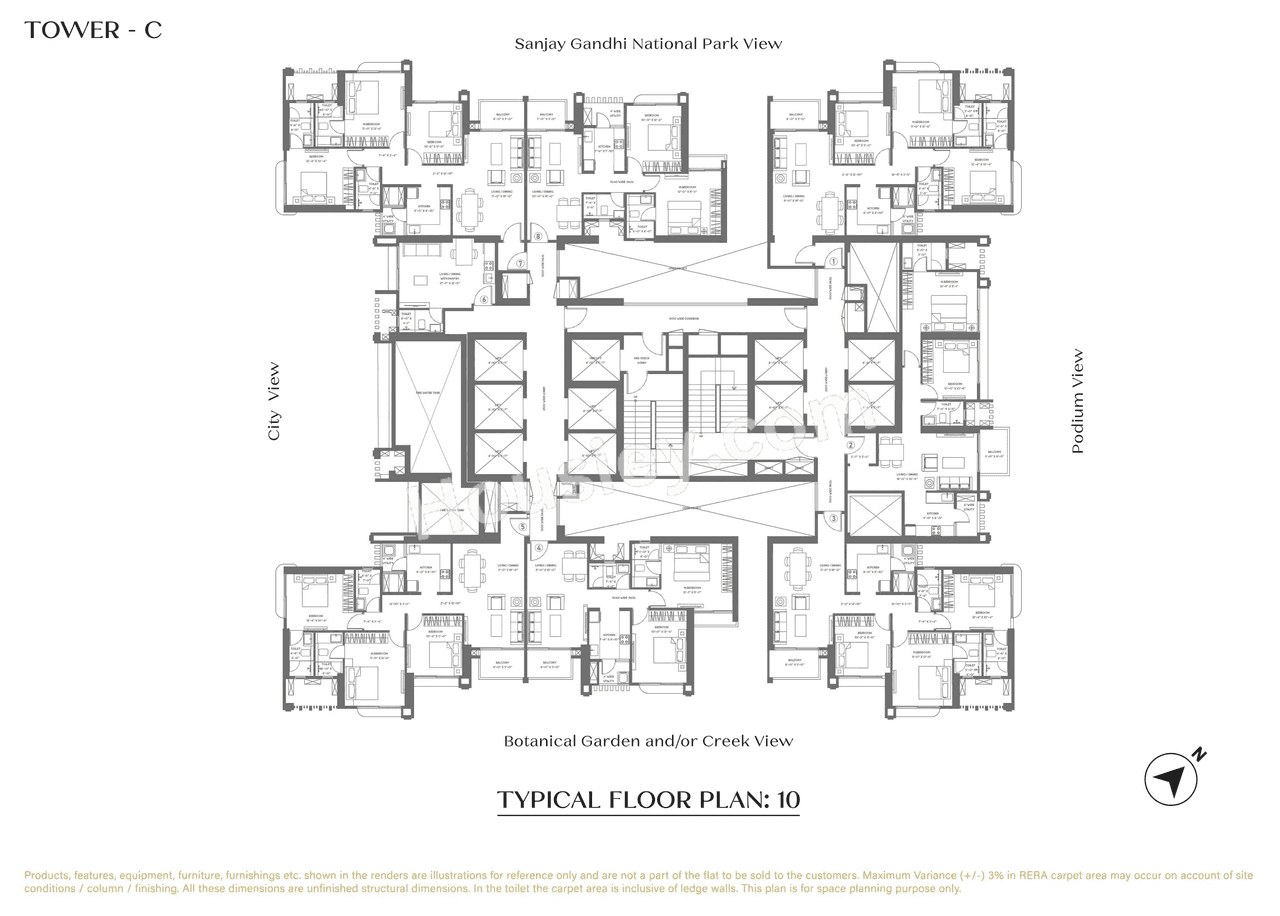 Purvankara Thane Floor plan 3