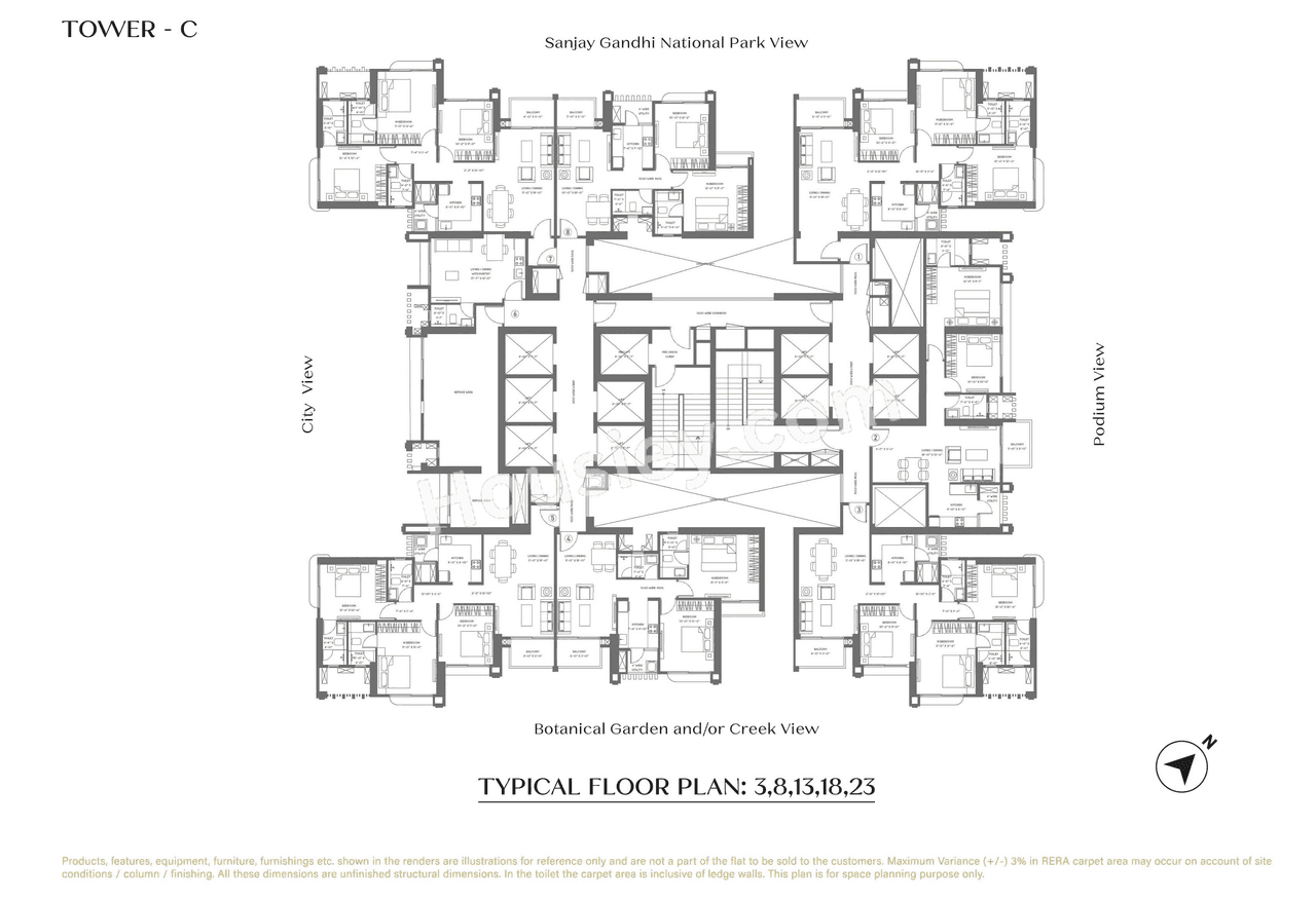 Purvankara Thane Floor plan 4