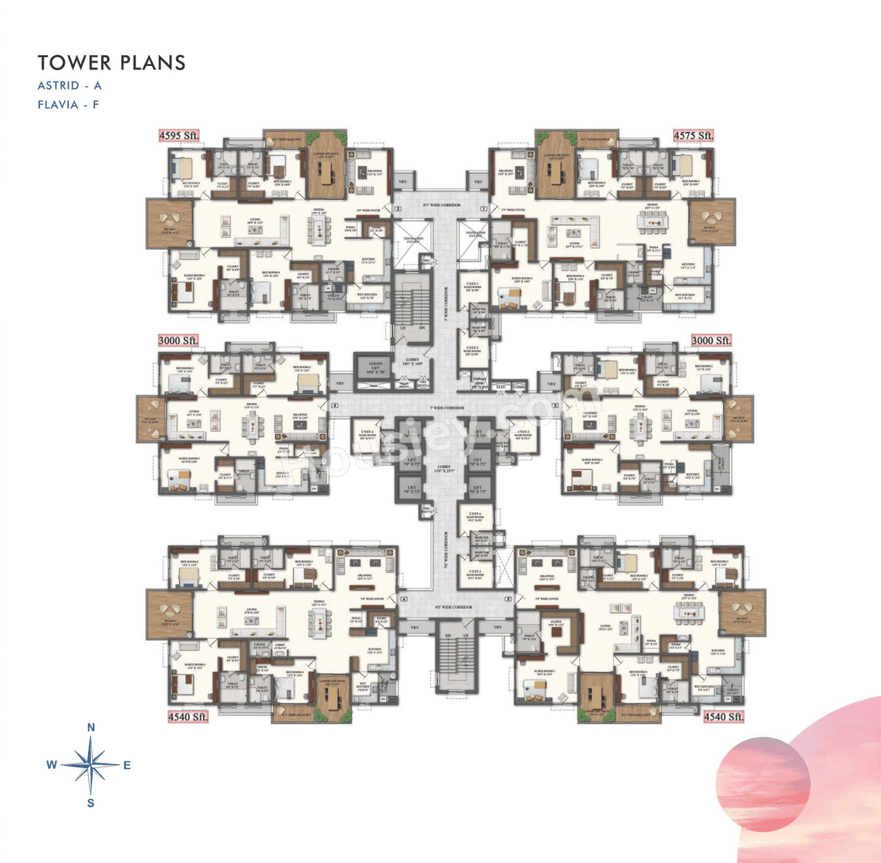 Rajapushpa Pristinia Floor plan 1