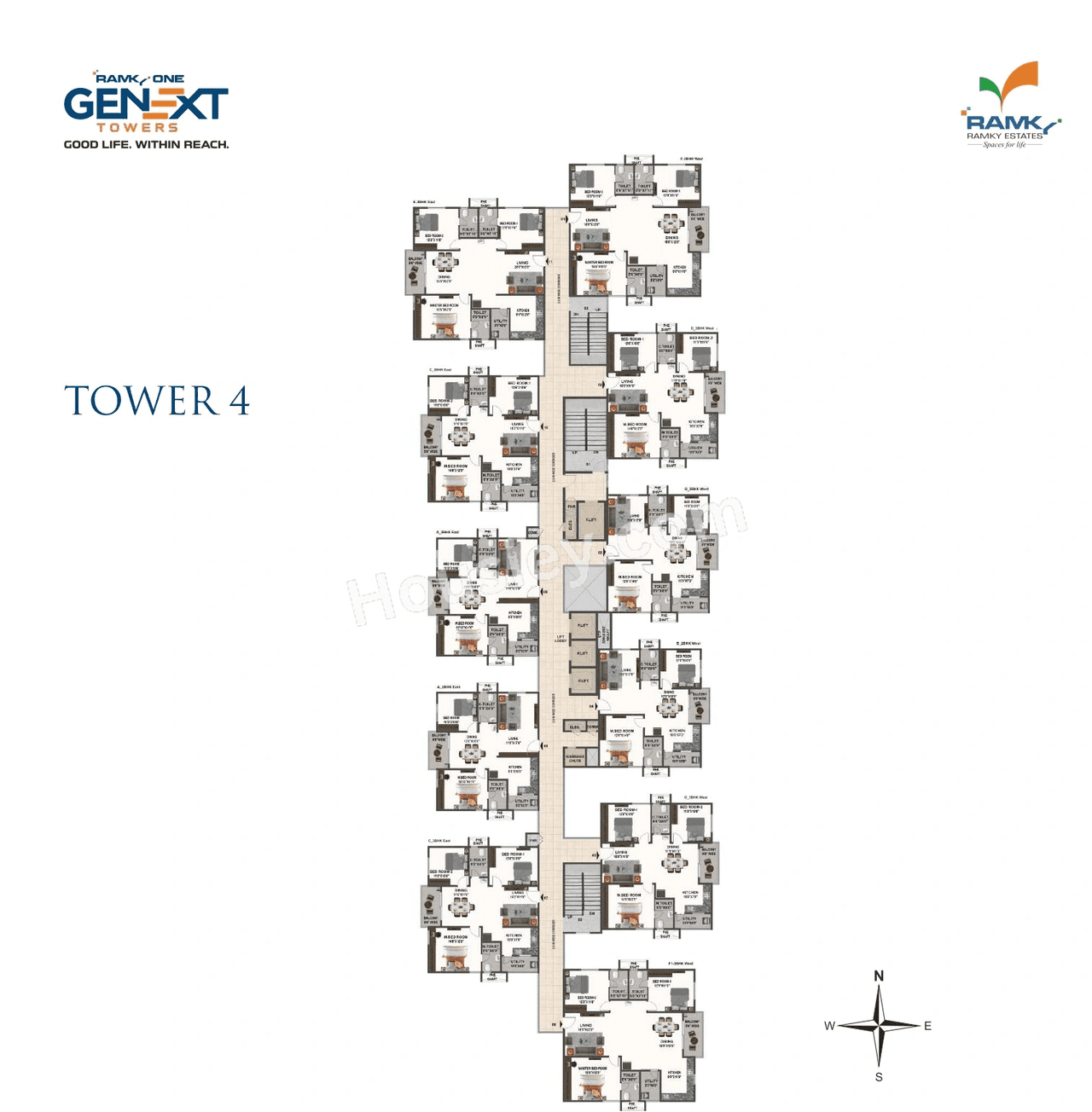 Ramky One Genext Towers Floor plan 4