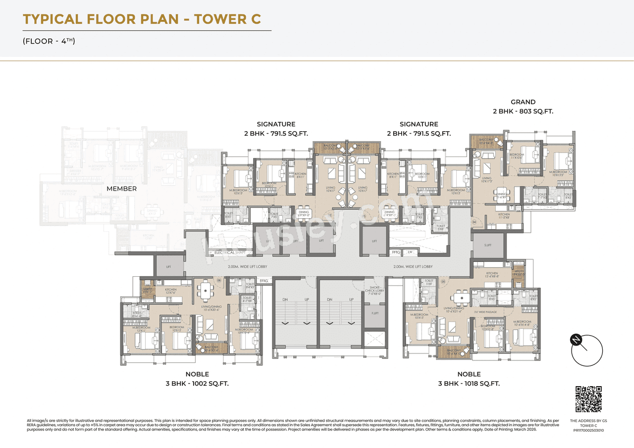 Raymond The Address By GS Sion Floor plan 3