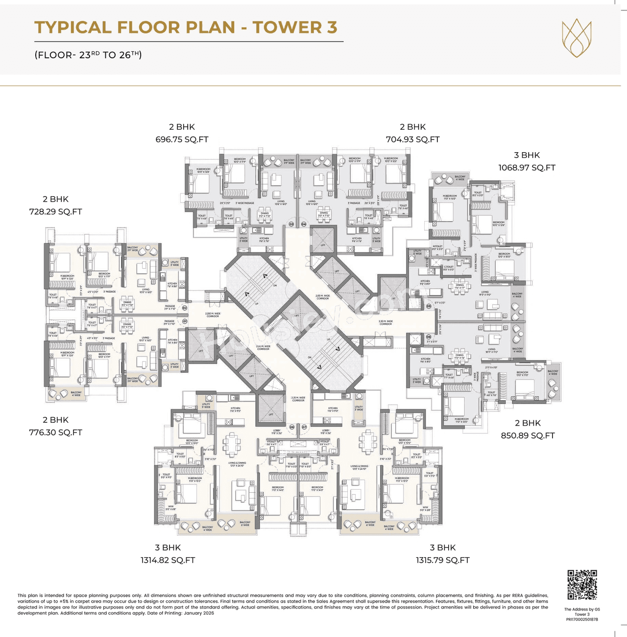 Raymond The Address by GS Wadala Floor plan 4