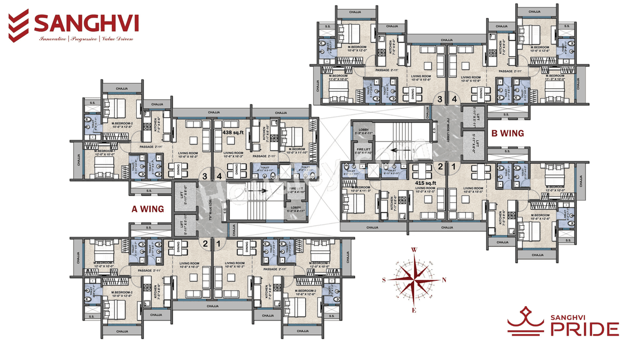 Sanghvi Pride Floor plan 1