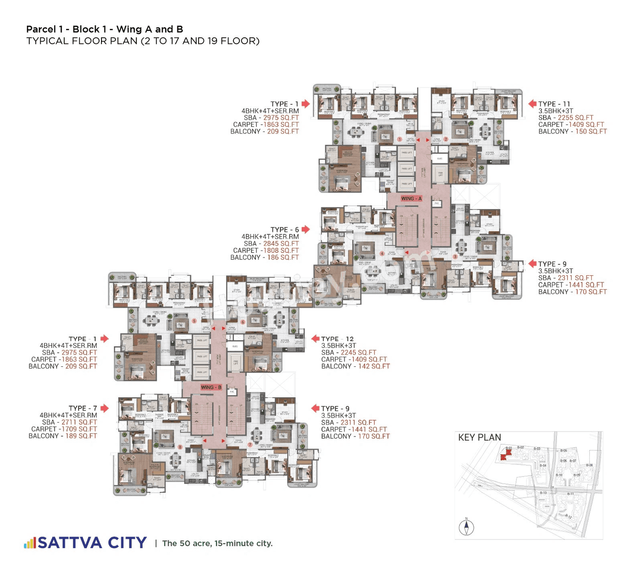 Sattva Hamlet Floor plan 1