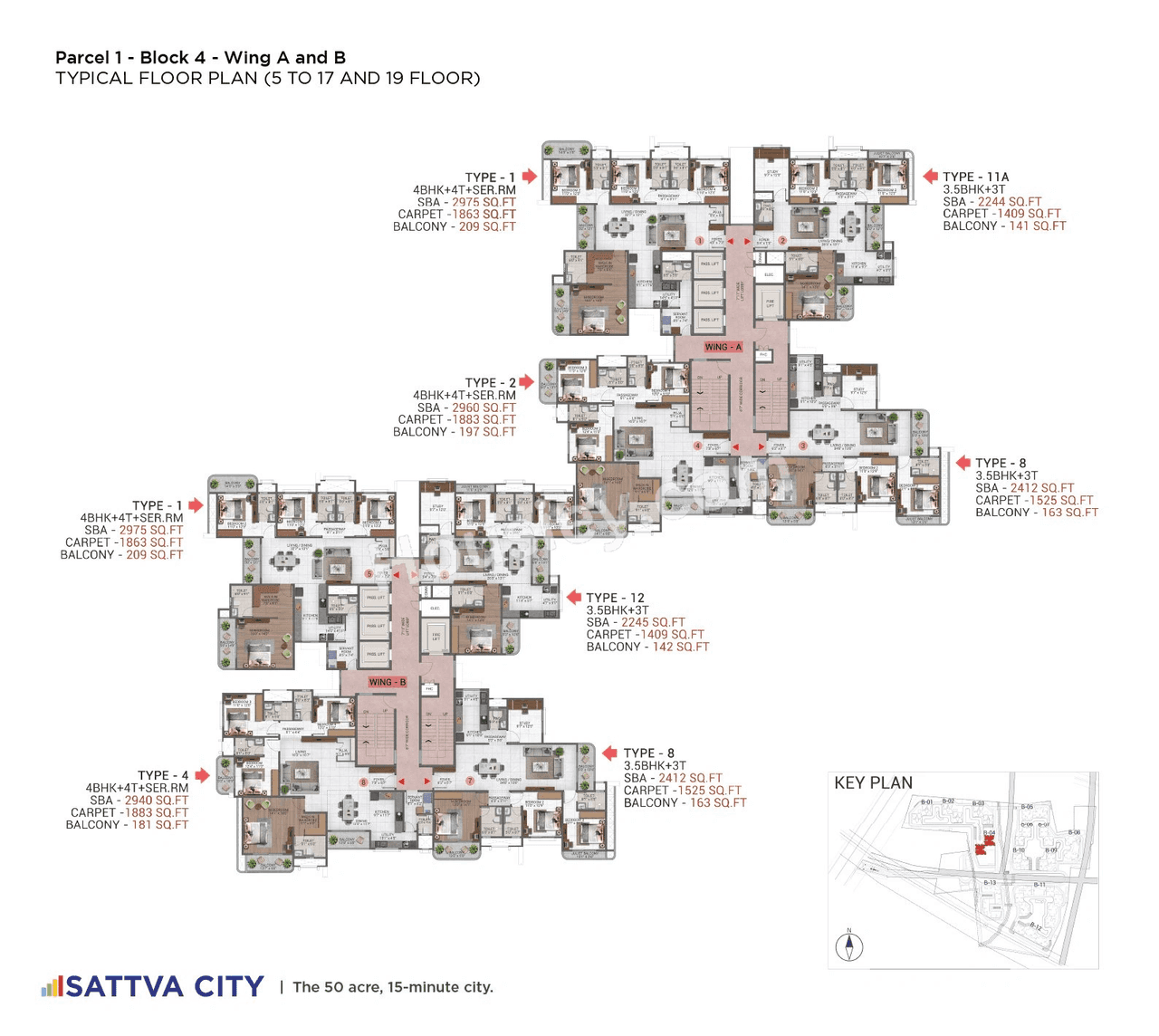 Sattva Hamlet Floor plan 4