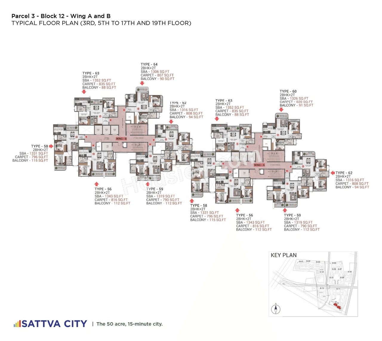Sattva Hamlet Floor plan 16