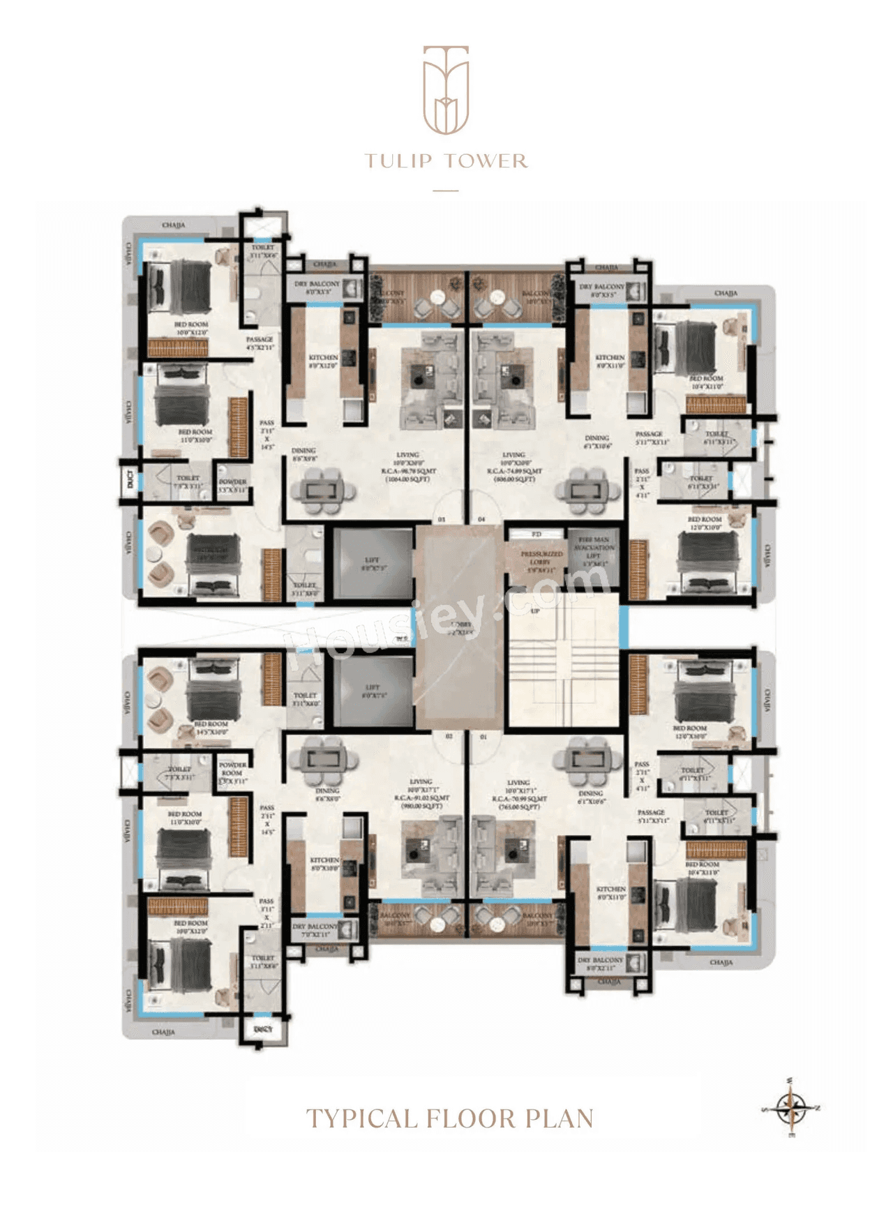Swami Tulip Tower Floor Plan
