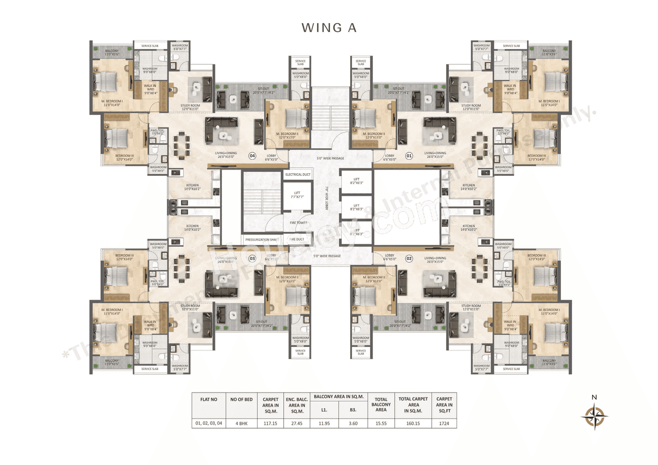 V One Floor plan 3