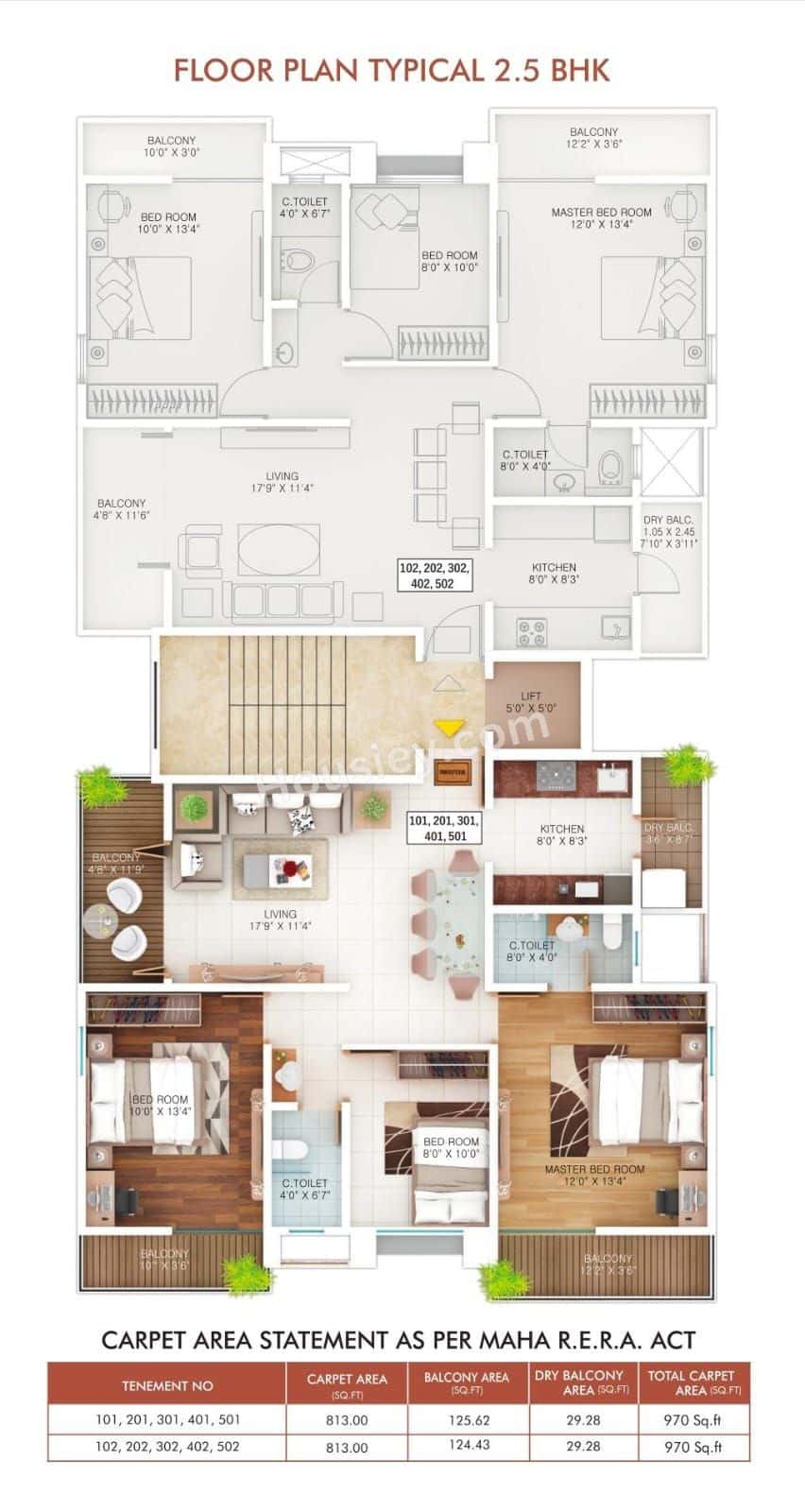 Virinchi Fortune Heights Floor Plan