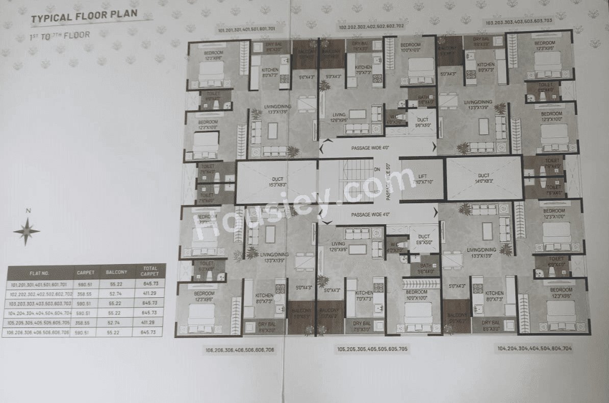 Yashodha Tulsi Homes Floor Plan