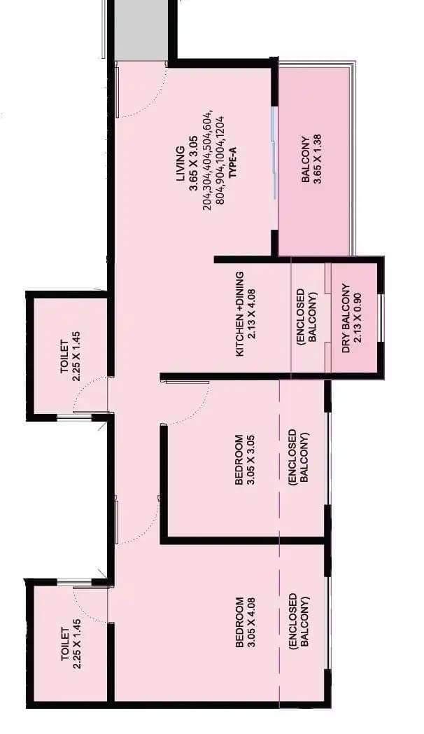 Unit plan - 650 sq.ft.