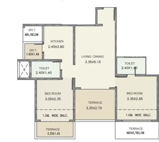 Unit plan - 780 sq.ft.