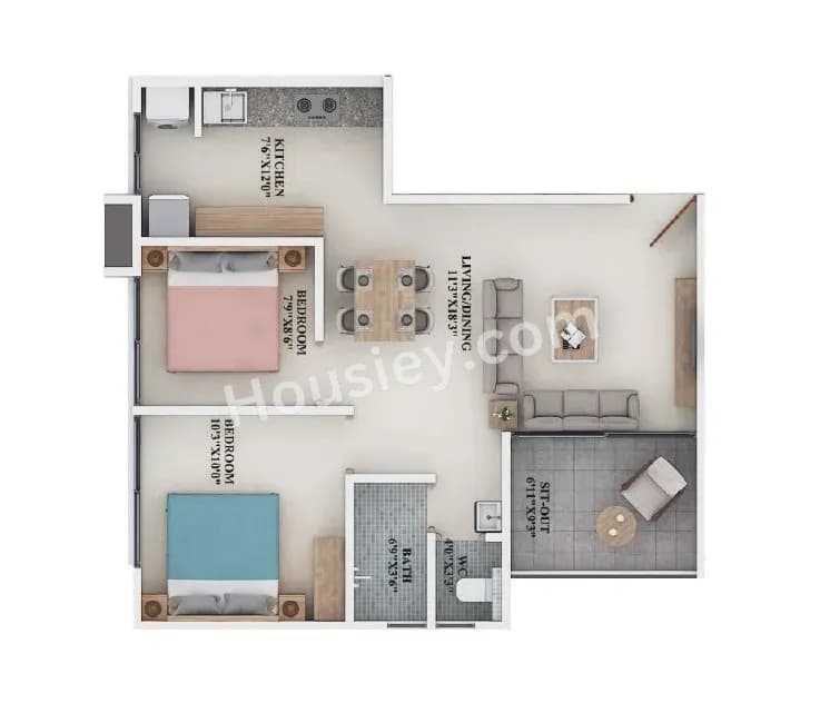 Unit plan - 603 sq.ft.