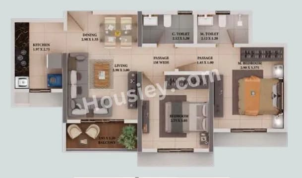 Unit plan - 552 sq.ft.