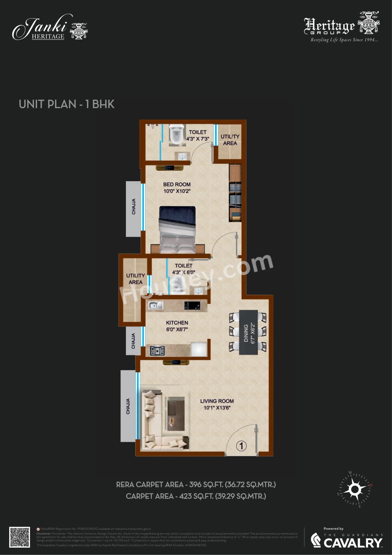 Unit plan - 423 sq.ft.
