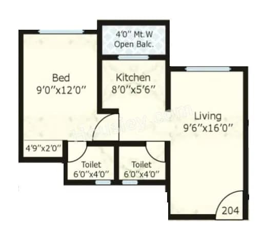 Unit plan - 420 sq.ft.