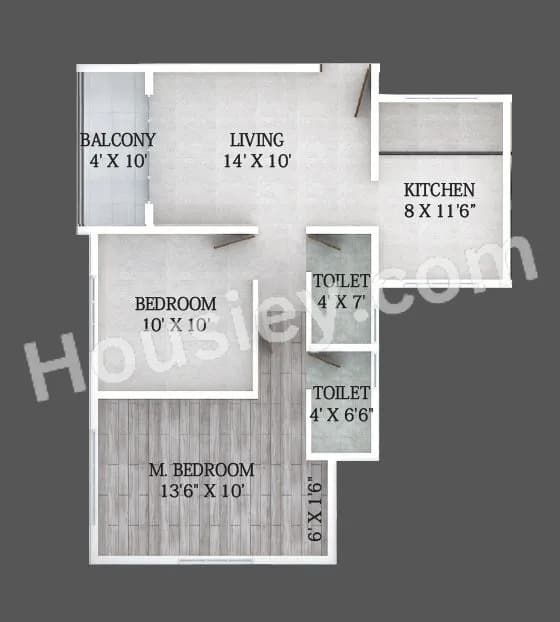 Unit plan - 636 sq.ft.
