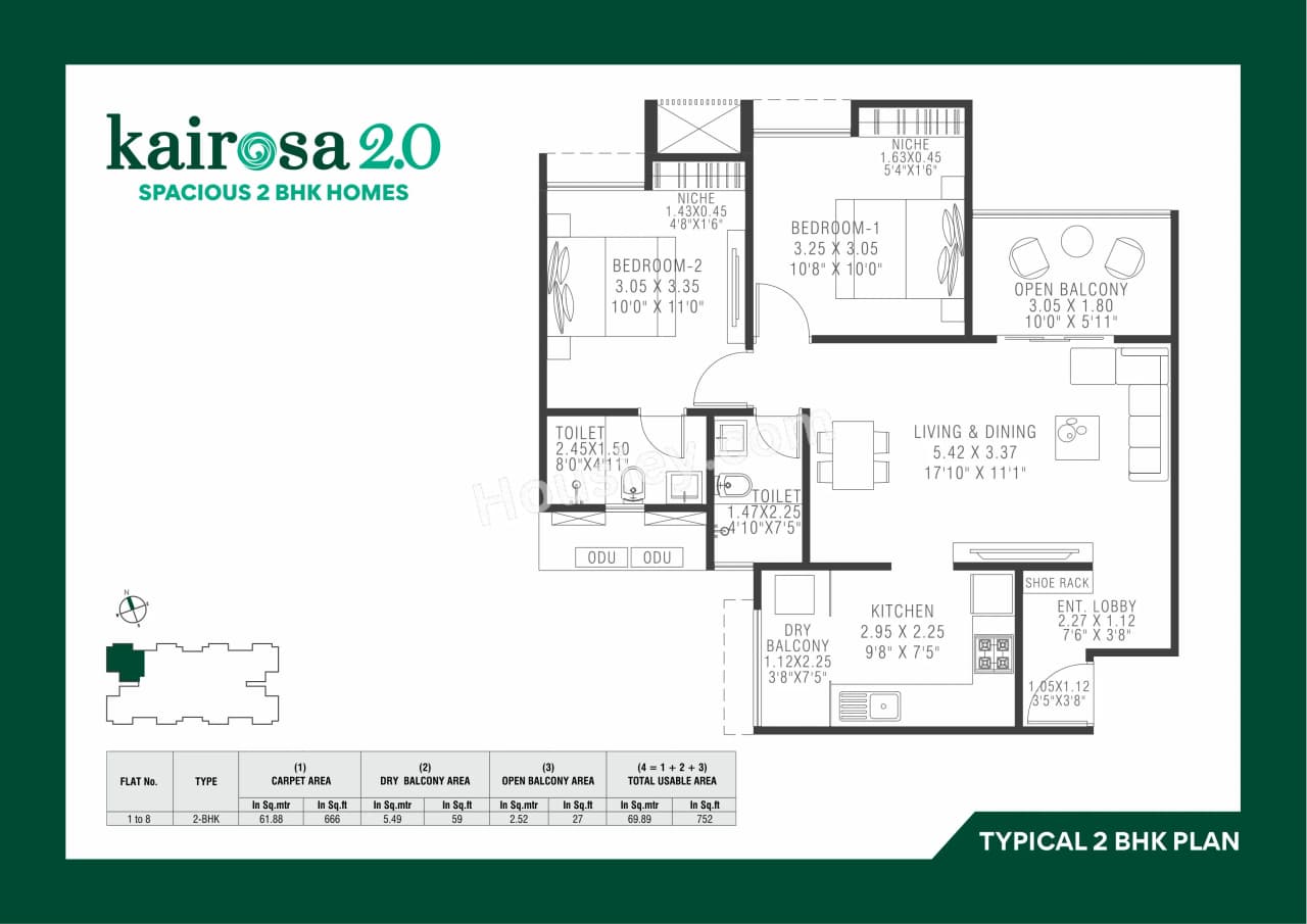 Unit plan - 752 sq.ft.