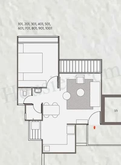 Unit plan - 429 sq.ft.