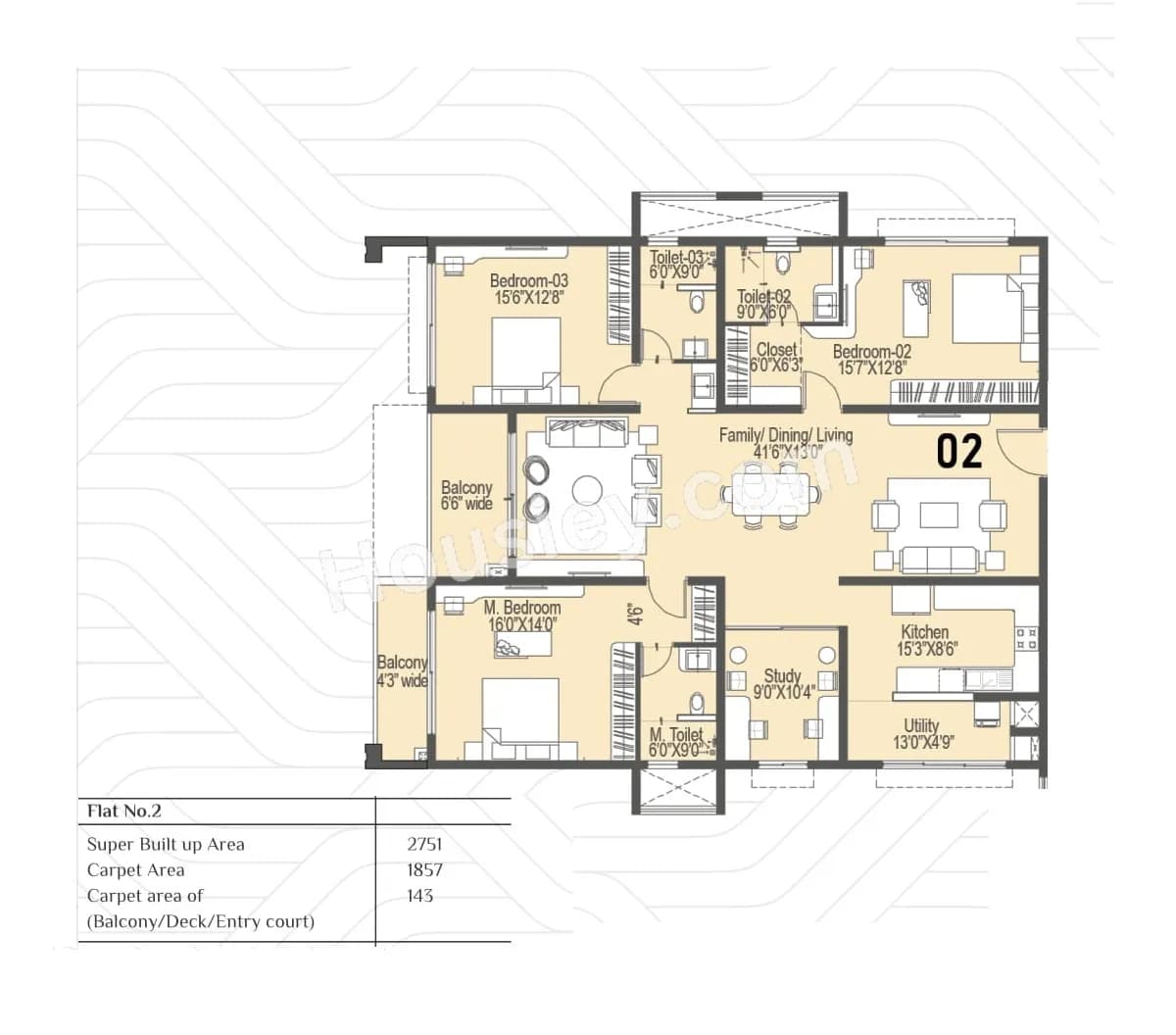 Unit plan - 1871 sq.ft.