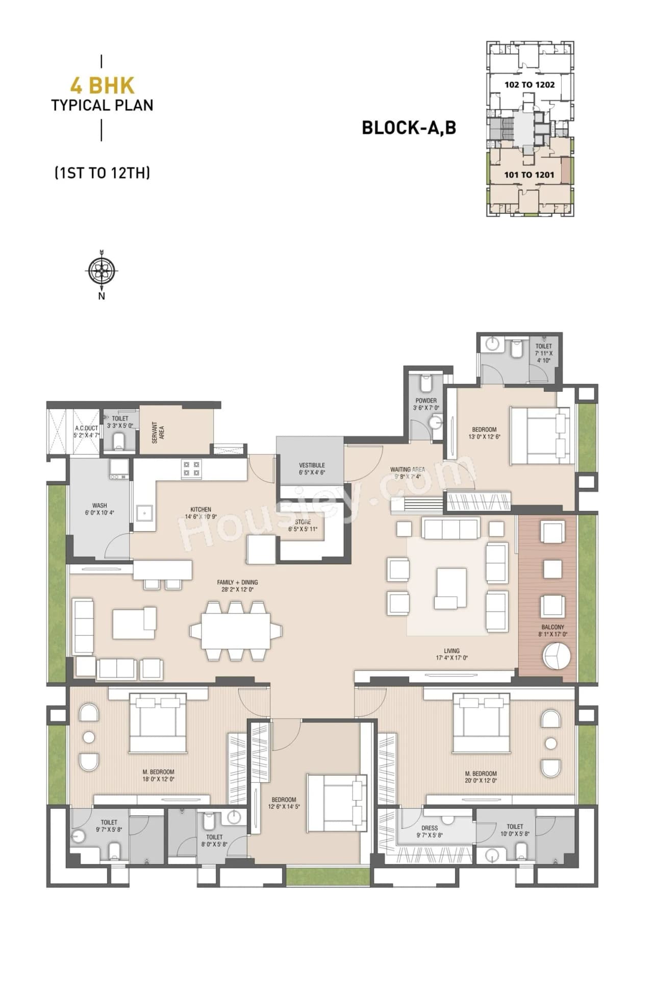 Unit plan - 2011 sq.ft.