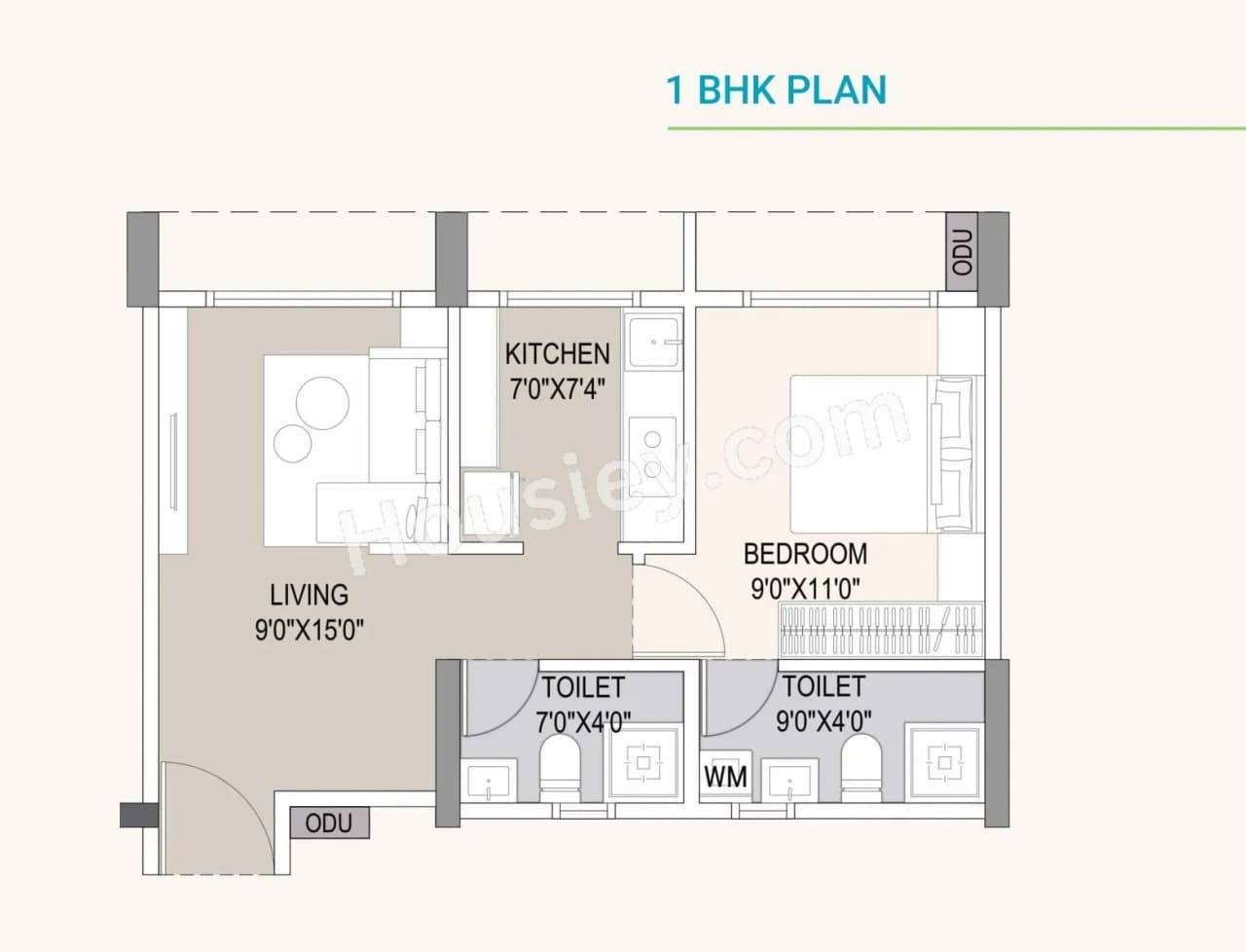 Unit plan - 404 sq.ft.