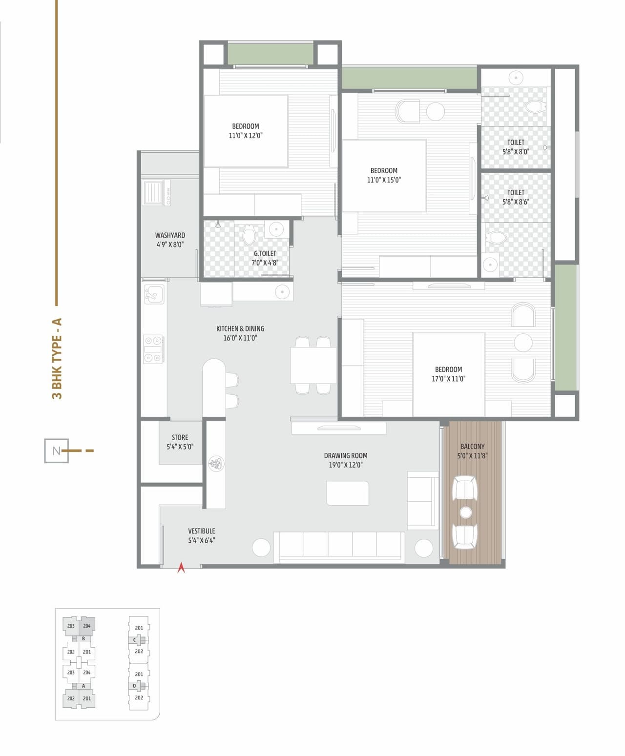 Unit plan - 1272 sq.ft.
