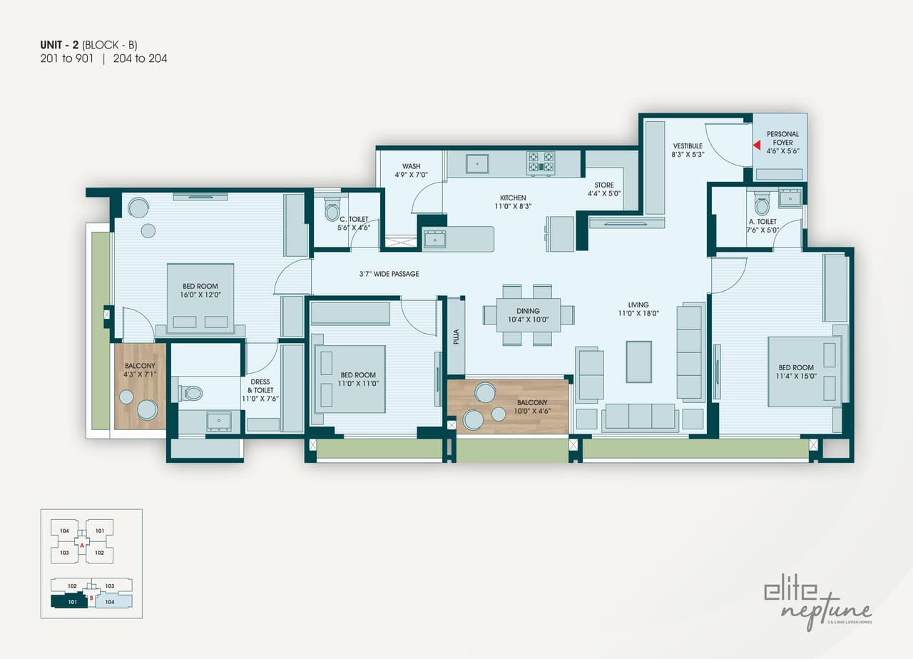 Unit plan - 1346 sq.ft.