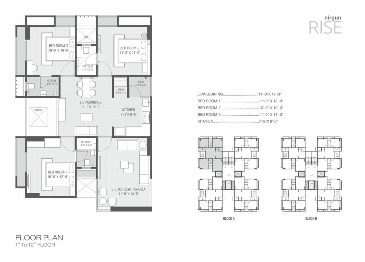Unit plan - 990 sq.ft.