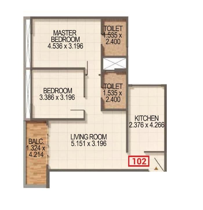 Unit plan - 823 sq.ft.