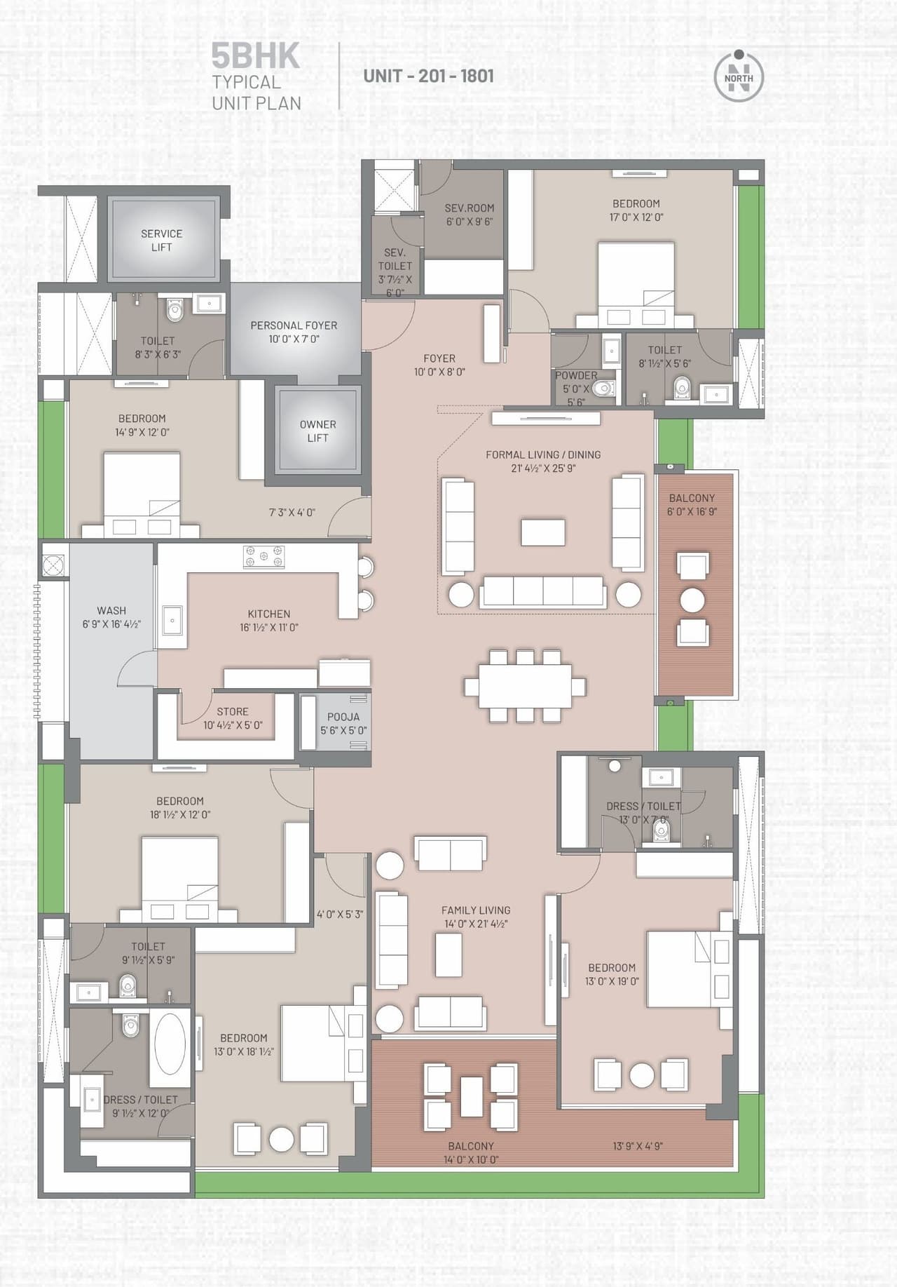 Unit plan - 3575 sq.ft.