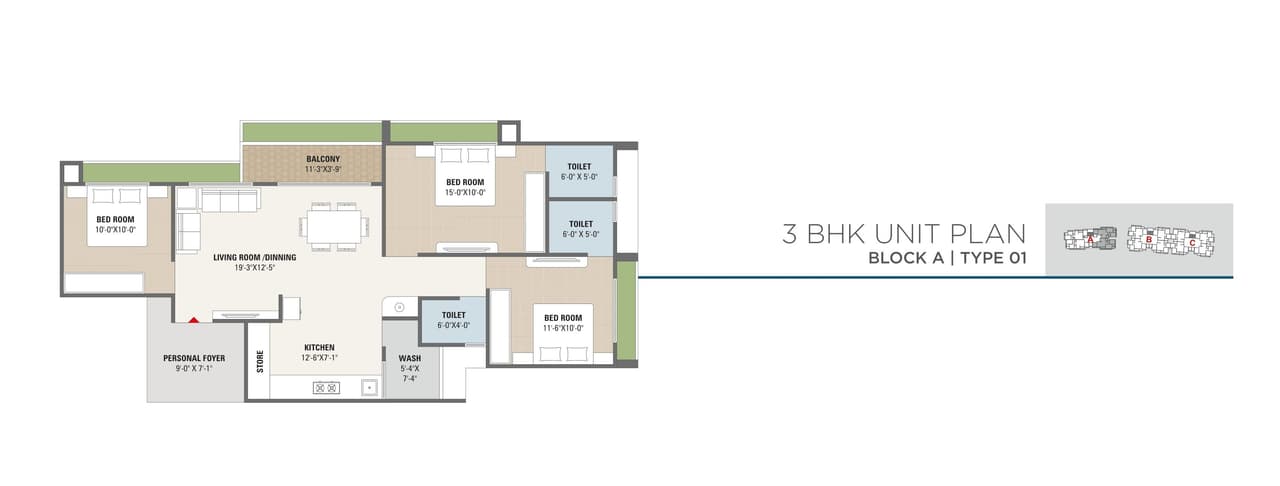 Unit plan - 1044 sq.ft.