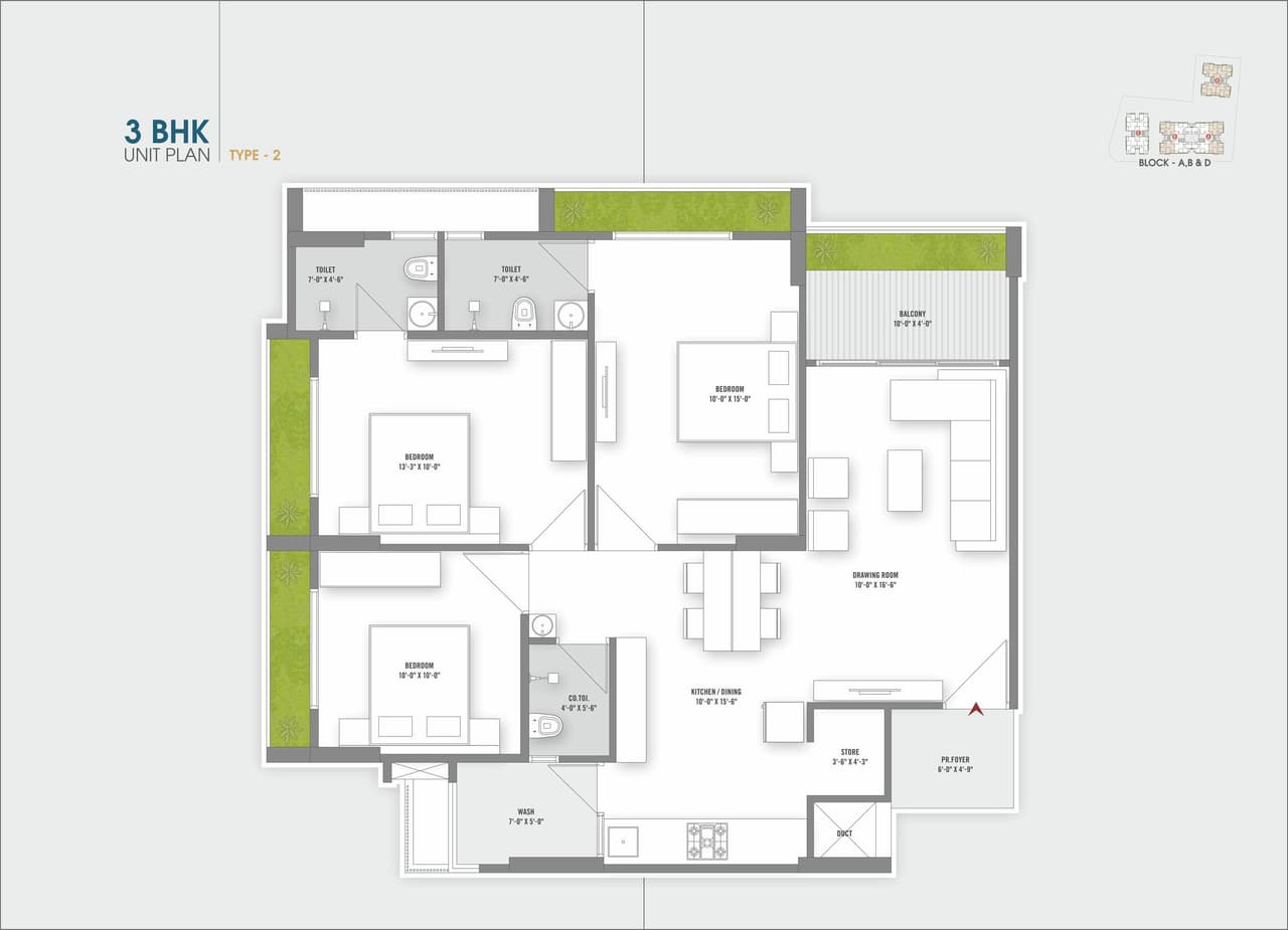Unit plan - 1019 sq.ft.