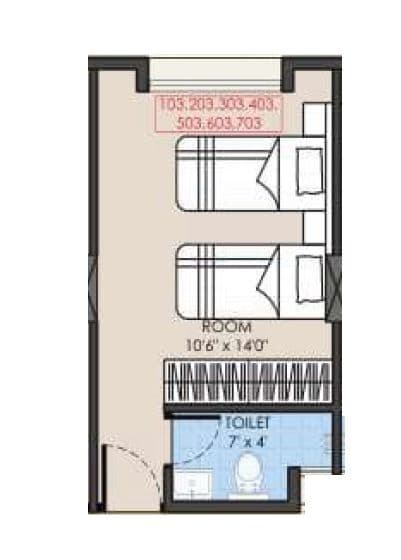 Unit plan - 189 sq.ft.