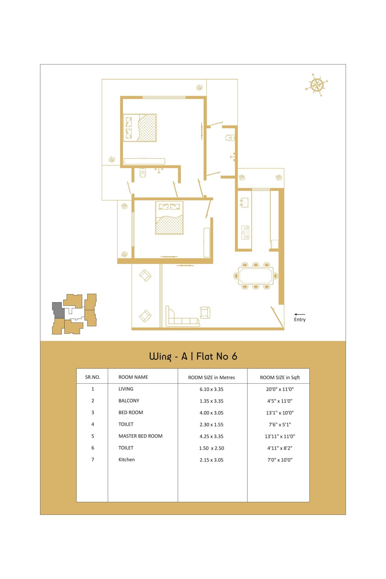 Unit plan - 977 sq.ft.