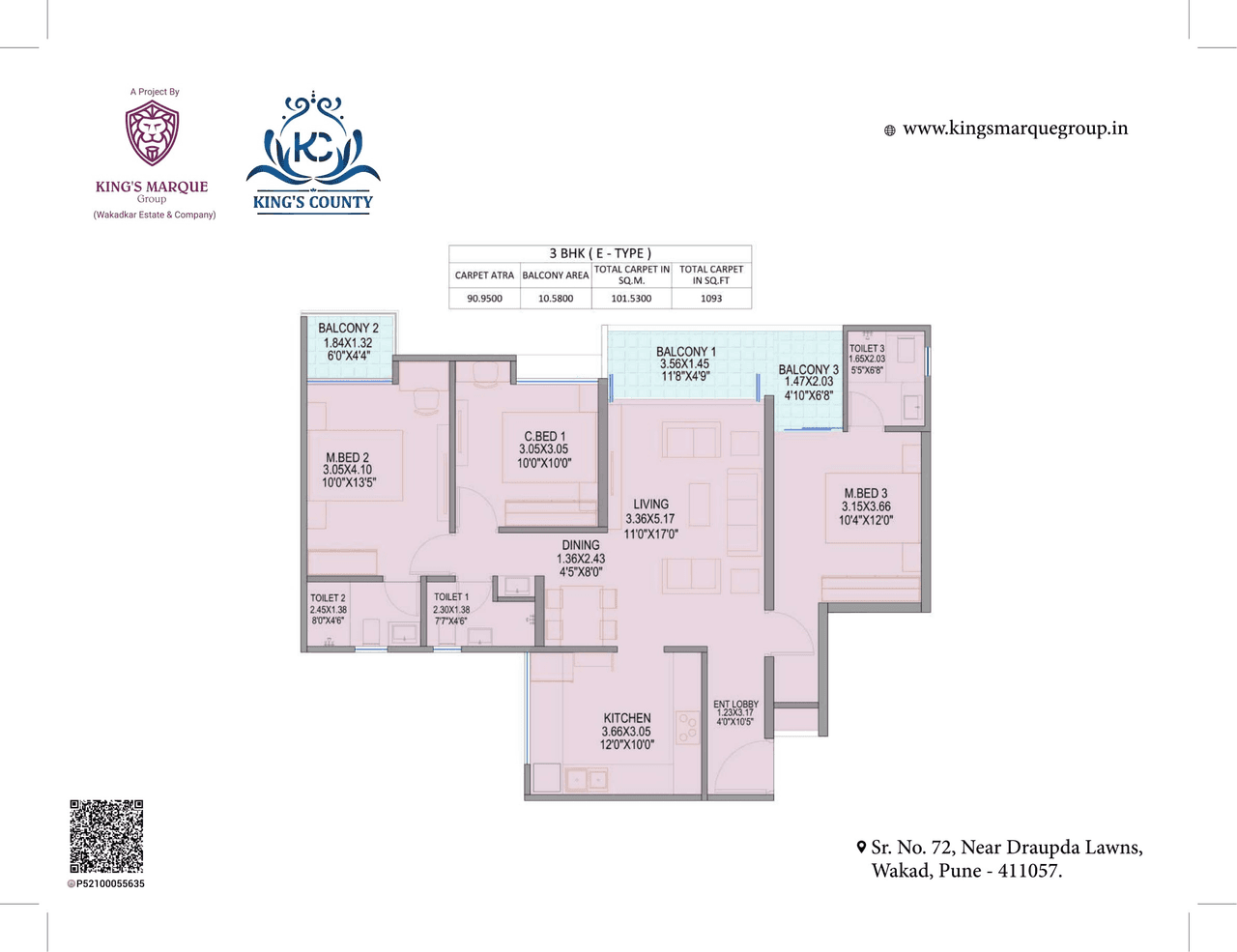 Unit plan - 1093 sq.ft.