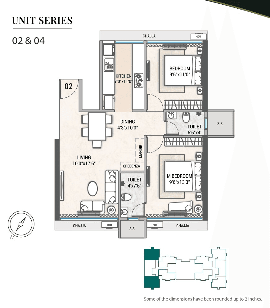 Unit plan - 562 sq.ft.