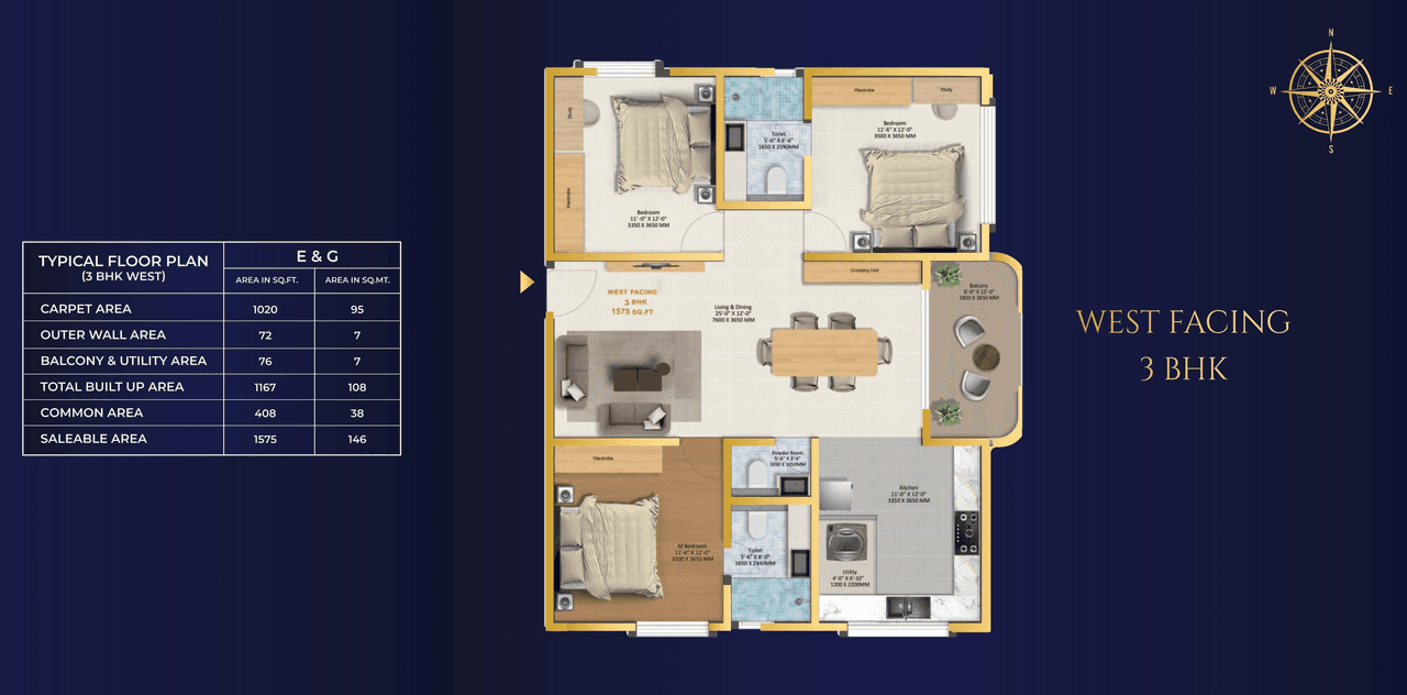 Unit plan - 1020 sq.ft.