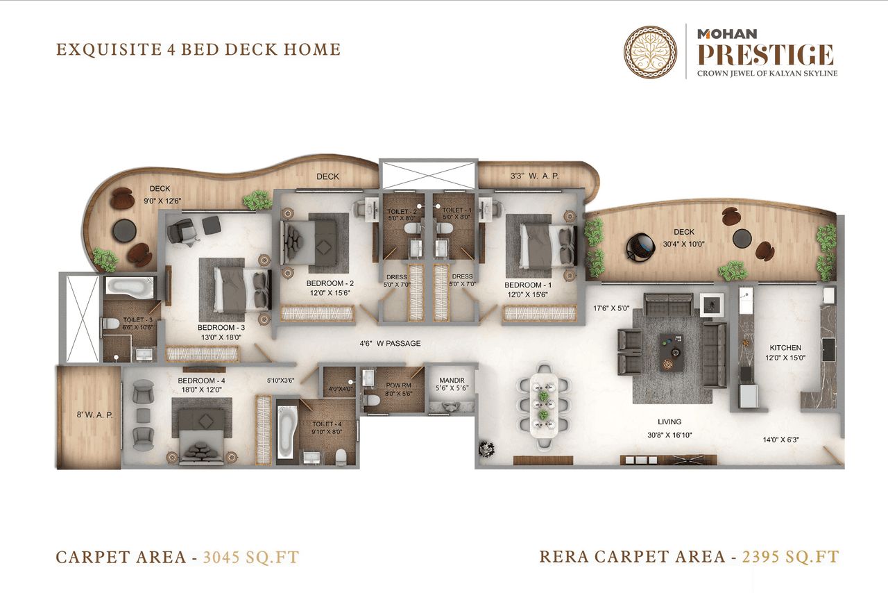Unit plan - 3045 sq.ft.