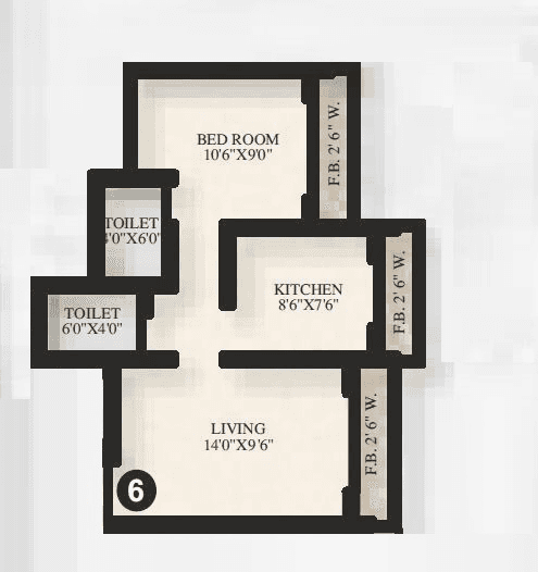 Unit plan - 378 sq.ft.