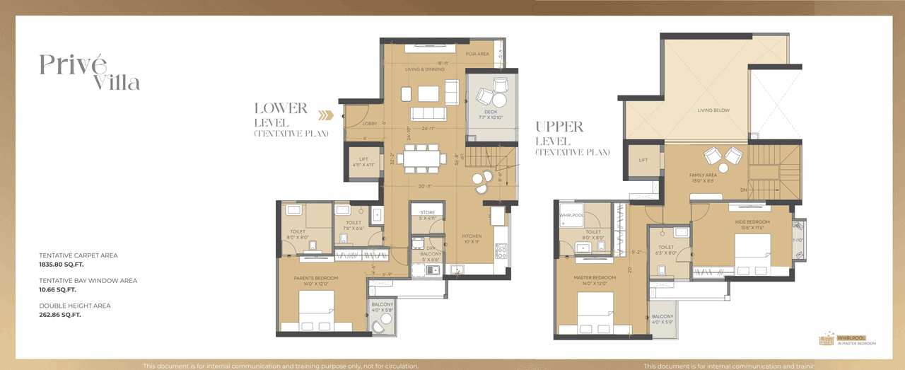 Unit plan - 1835 sq.ft.