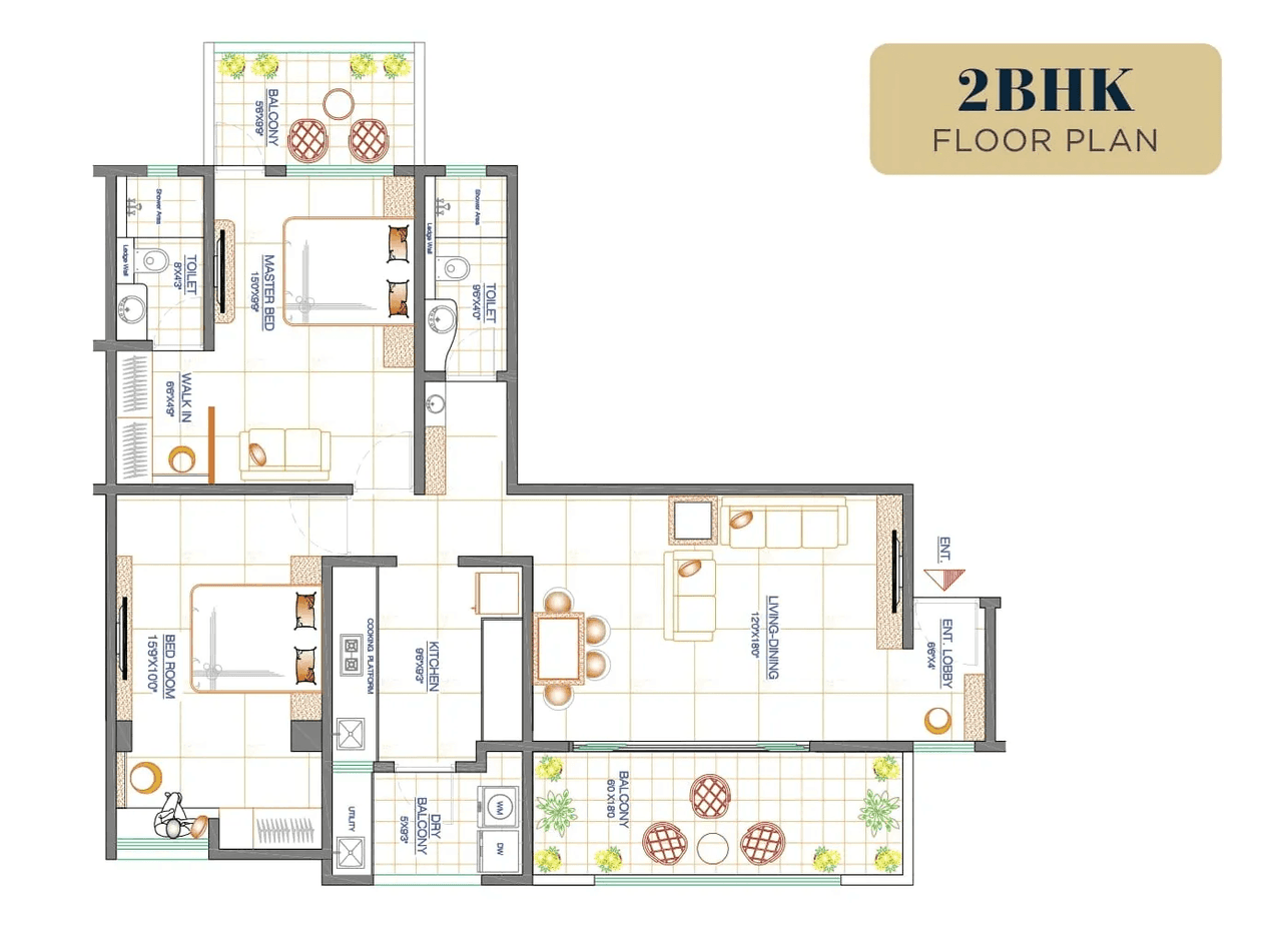 Unit plan - 1016 sq.ft.